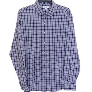 PETER MILLAR SUMMER COMFORT BUTTON DOWN LONG SLEEVE SHIRT MENS SIZE LARGE
